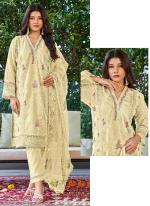 Georgette Biege Festival Wear Embroidery Work  Pakistani Suit 